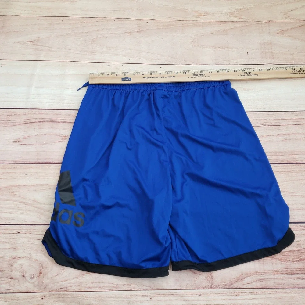 Adidas Shorts Boys Extra Large Blue Black Big Logo Training Gym Workout Youth‎